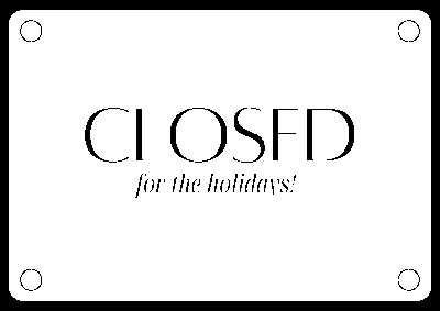 Closed for holiday
