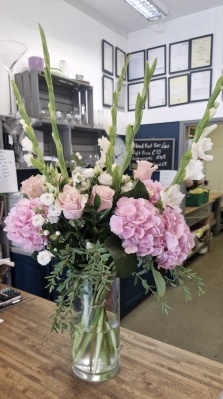 pink sorbet vase